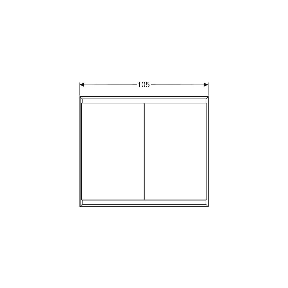 Geberit ONE Spiegelschrank mit ComfortLight, 2 Türen, UP-Montage, Höhe 90cm B 105cm,... GEBERIT-505804002 4025410935007 (Abb. 5)