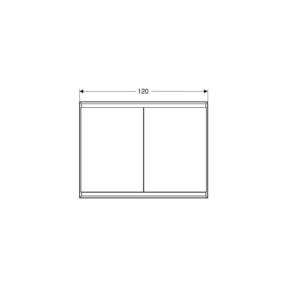 Geberit ONE Spiegelschrank mit ComfortLight, 2 Türen, UP-Montage, Höhe 90cm B 120cm,... GEBERIT-505805002 4025410935045 (Abb. 5)