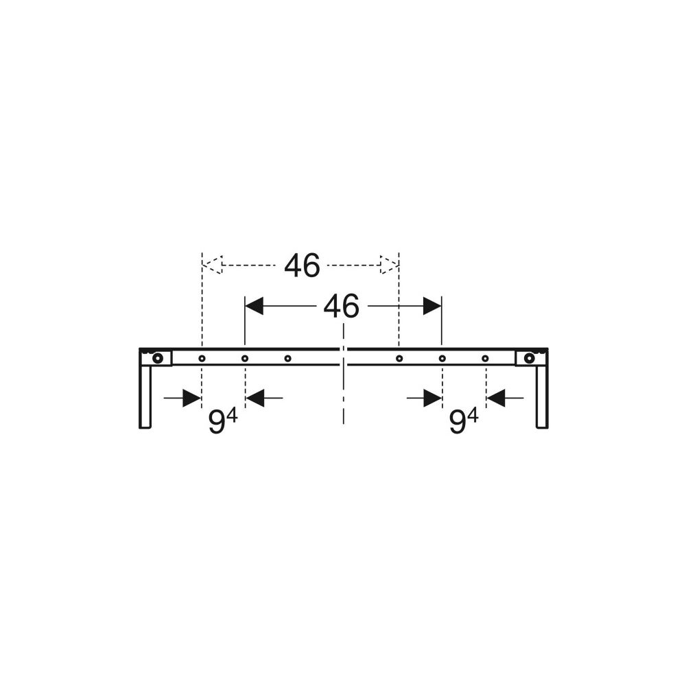 Geberit Duofix Traverse für Elementbefestigung, Ständerabstand ab 60cm, Nennbreite 9... GEBERIT-111043001 4025410946669 (Abb. 4)