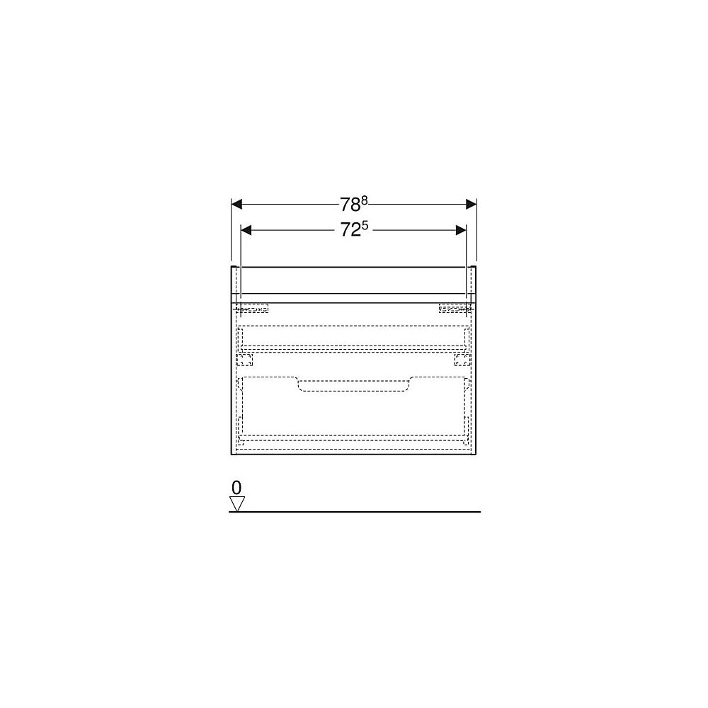 Geberit Renova Plan Unterschrank für Möbelwaschtisch, 1 Schublade, 1 Innensch., 78,8... GEBERIT-501937001 4025410524867 (Abb. 5)