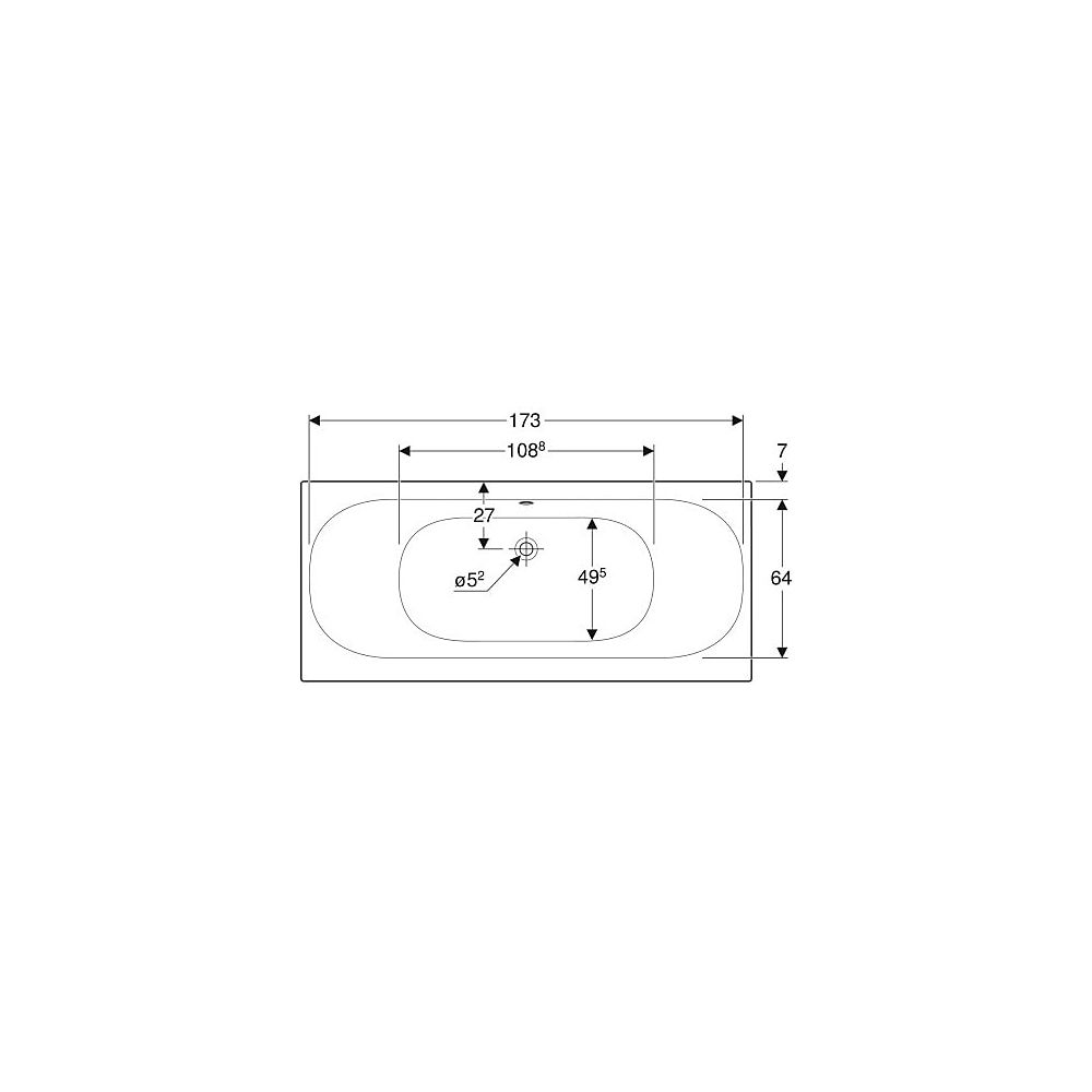 Geberit Soana Rechteckbadewanne schmaler Rand, Duo 180x80cm, Gesamtvolumen 212l... GEBERIT-554007011 4022009355208 (Abb. 4)