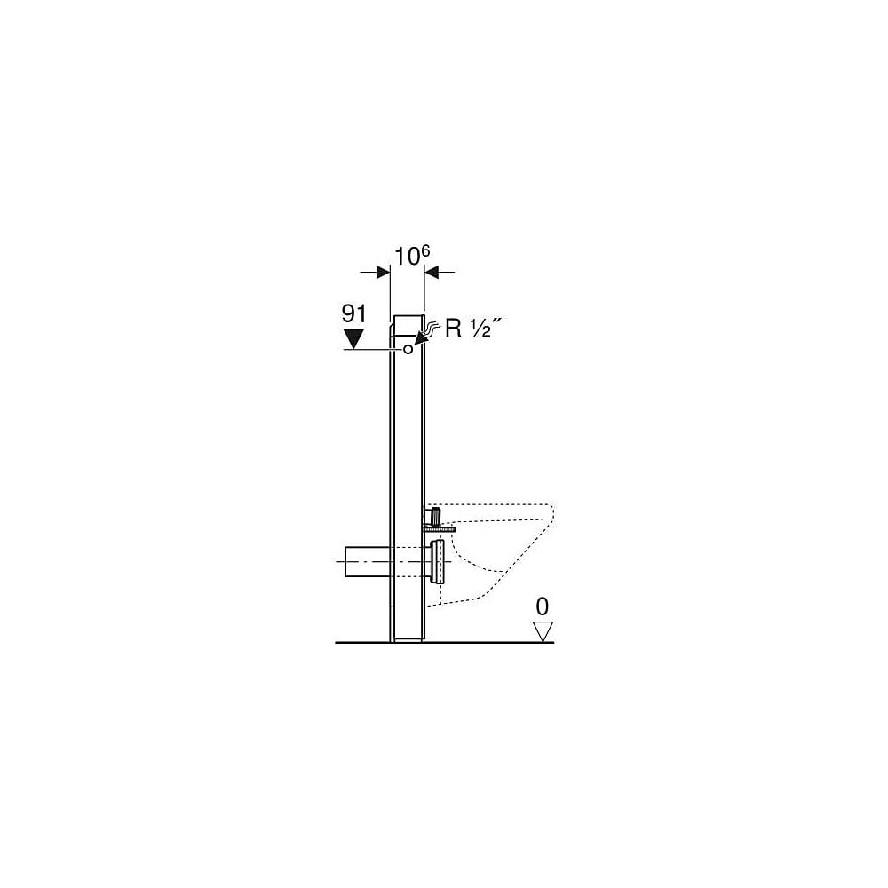 Geberit Monolith Sanitärmodul für Wand-WC, Höhe 101cm, Frontverkleidung aus Steinzeu... GEBERIT-131022JV5 4025410954633 (Abb. 4)