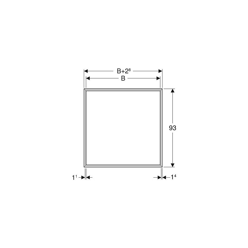 Geberit Abdeckrahmen für Geberit ONE Spiegelschrank, UP-Montage, Breite 62,8cm, Weiß... GEBERIT-505841001 4025410607522 (Abb. 4)