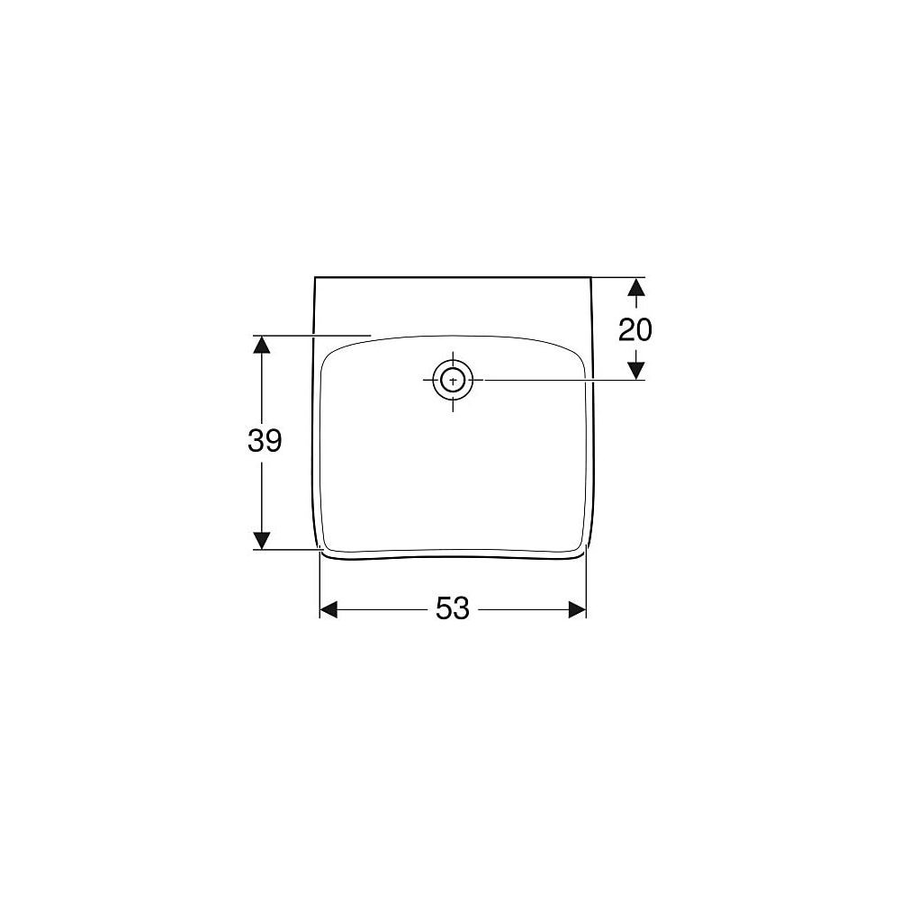 Geberit Renova Comfort Waschtisch barrierefrei, Breite 60cm, Tiefe 55cm, ohne Hahnlo... GEBERIT-501990001 4025410605238 (Abb. 4)