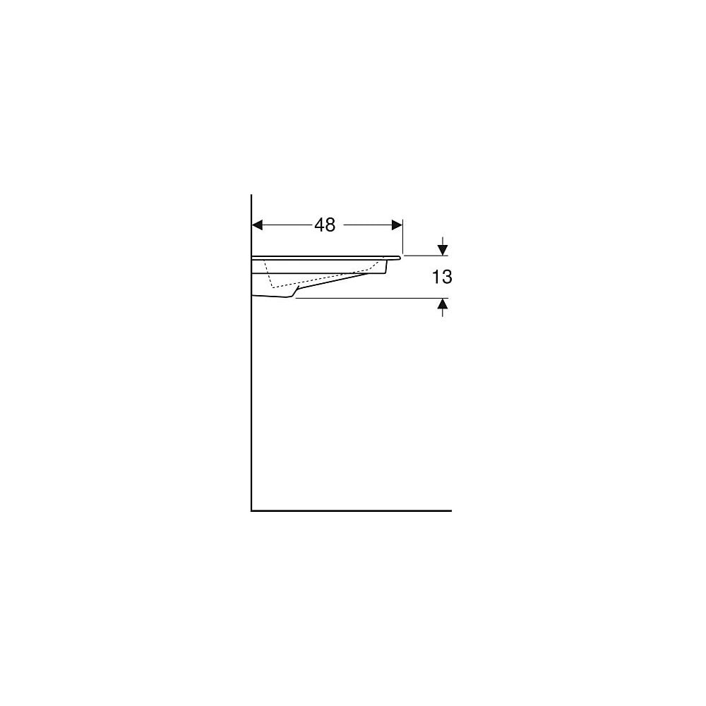 Geberit ONE Möbelwaschtisch Abgang horizontal, B 75cm T 48cm ohne Hahnloch, ohne Übe... GEBERIT-505003001 4025410593542 (Abb. 6)