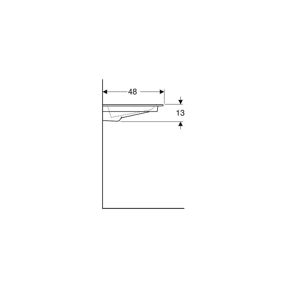 Geberit ONE Möbelwaschtisch Abgang horizontal, B 90cm T 48cm Hahnloch mittig, ohne Ü... GEBERIT-505006001 4025410593573 (Abb. 6)