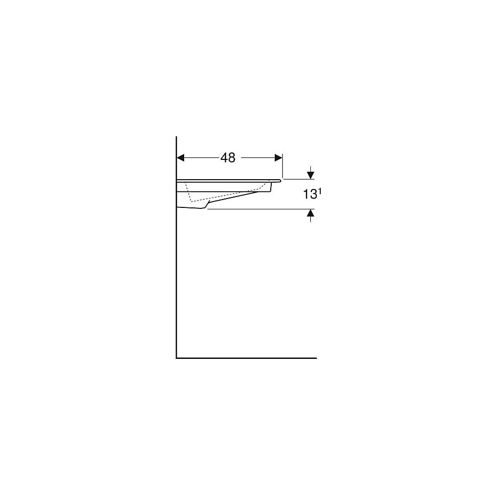 Geberit ONE Möbelwaschtisch Abgang horizontal Ablagefläche rechts 90x48cm HL links o... GEBERIT-505007001 4025410593580 (Abb. 6)