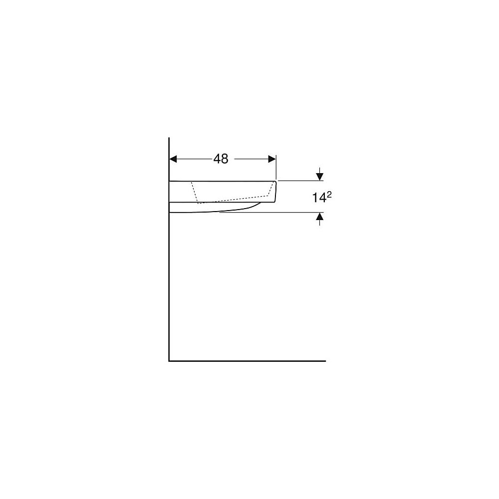 Geberit ONE Waschtisch Abgang horizontal, B 120cm, Tiefe 48cm, Hahnloch mittig, ohne... GEBERIT-505048001 4025410593993 (Abb. 6)