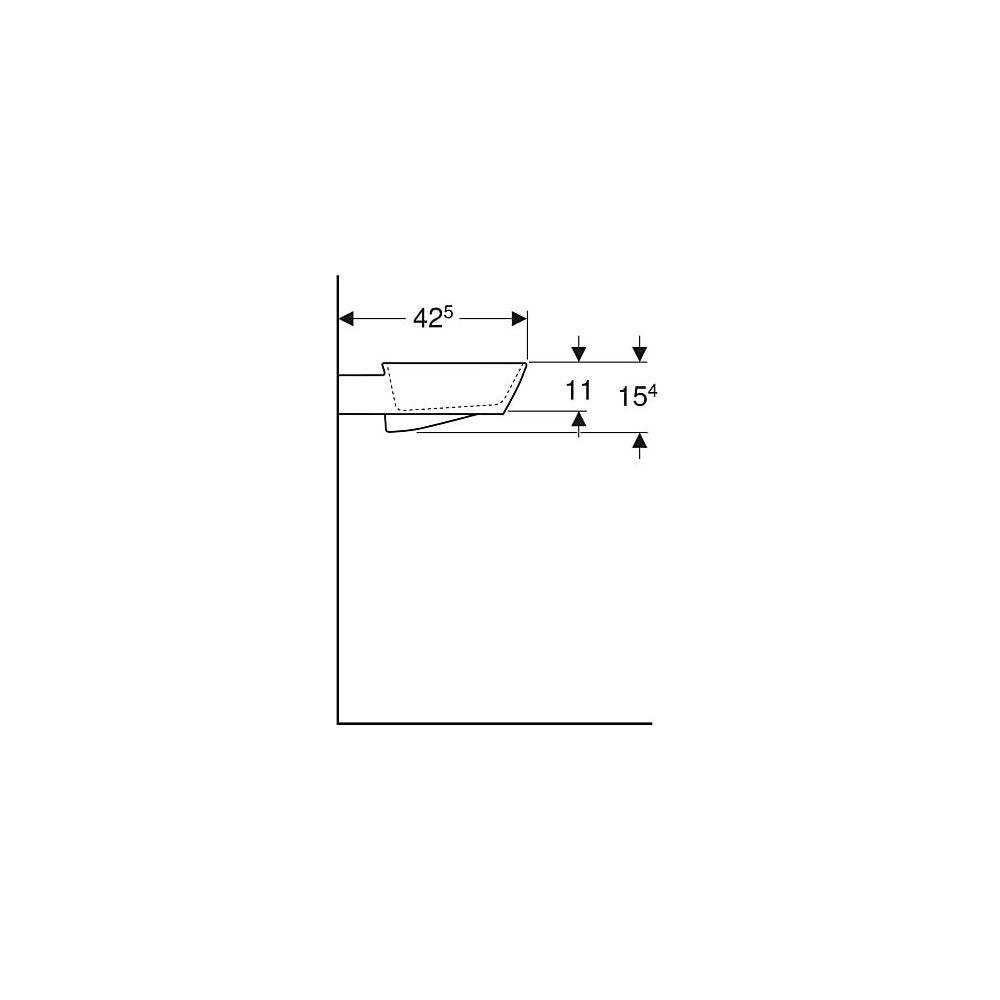 Geberit ONE Aufsatzwaschtisch Schalenform Abgang horizontal 50cm T 42,5cm o. HL ohne... GEBERIT-505050001 4025410594013 (Abb. 6)