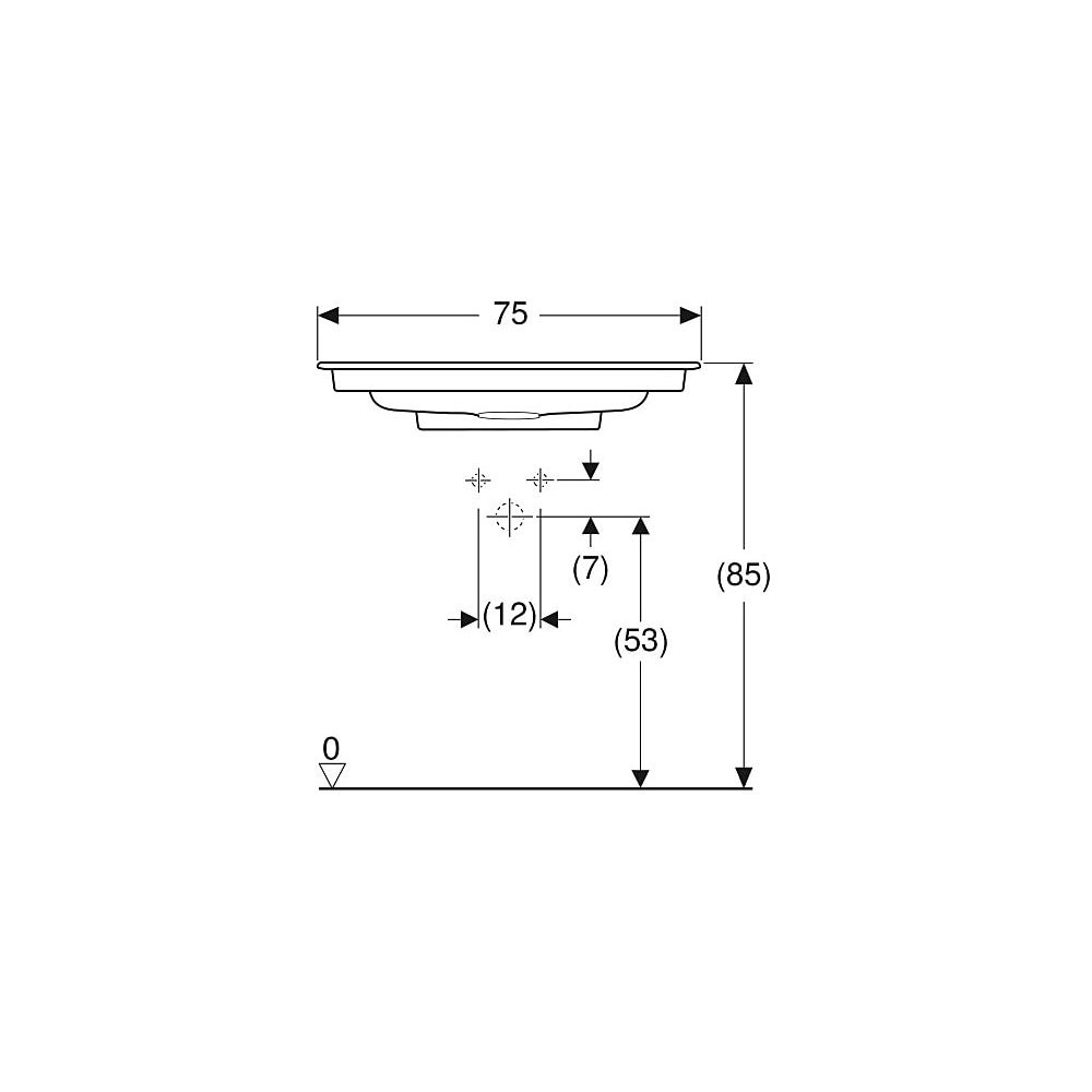 Geberit ONE Möbelwaschtisch Abgang horizontal, B 75cm T 48cm ohne Hahnloch, ohne Übe... GEBERIT-505003001 4025410593542 (Abb. 5)