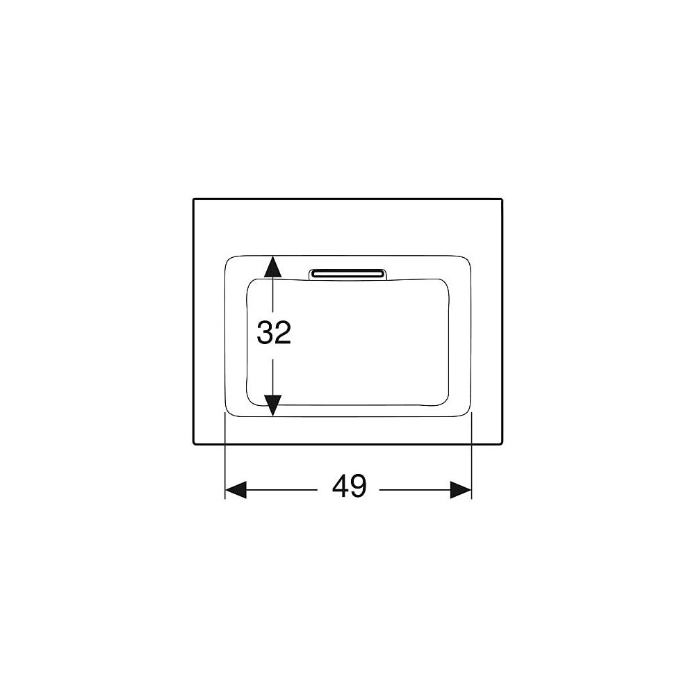 Geberit ONE Möbelwaschtisch Abgang horizontal, B 60cm T 48cm ohne Hahnloch, ohne Übe... GEBERIT-505001001 4025410593528 (Abb. 4)