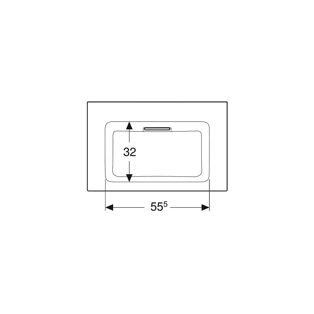 Geberit ONE Möbelwaschtisch Abgang horizontal, B 75cm T 48cm ohne Hahnloch, ohne Übe... GEBERIT-505003001 4025410593542 (Abb. 4)