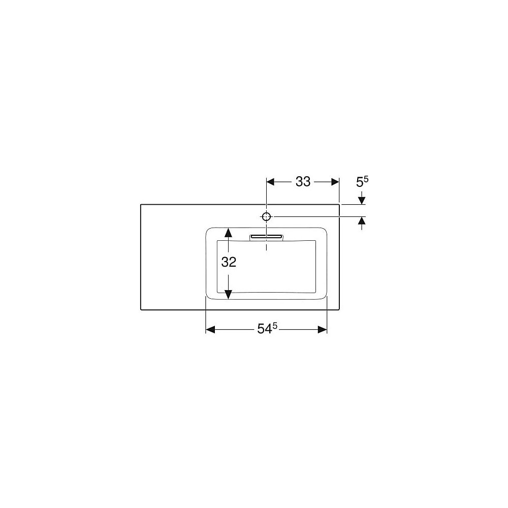 Geberit ONE Möbelwaschtisch Abgang horizontal Ablagefl. links 90x48cm HL rechts ohne... GEBERIT-505009001 4025410593603 (Abb. 4)