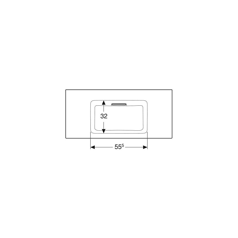 Geberit ONE Möbelwaschtisch Abgang horizontal, B 105cm T 48cm ohne Hahnloch, ohne Üb... GEBERIT-505014001 4025410593726 (Abb. 4)
