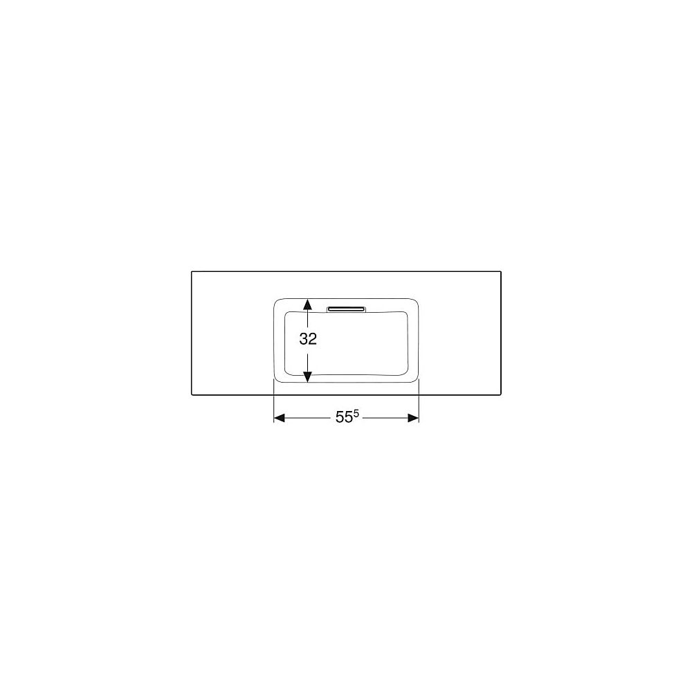 Geberit ONE Möbelwaschtisch Abgang horizontal, B 120cm T 48cm ohne Hahnloch, ohne Üb... GEBERIT-505016001 4025410593740 (Abb. 4)