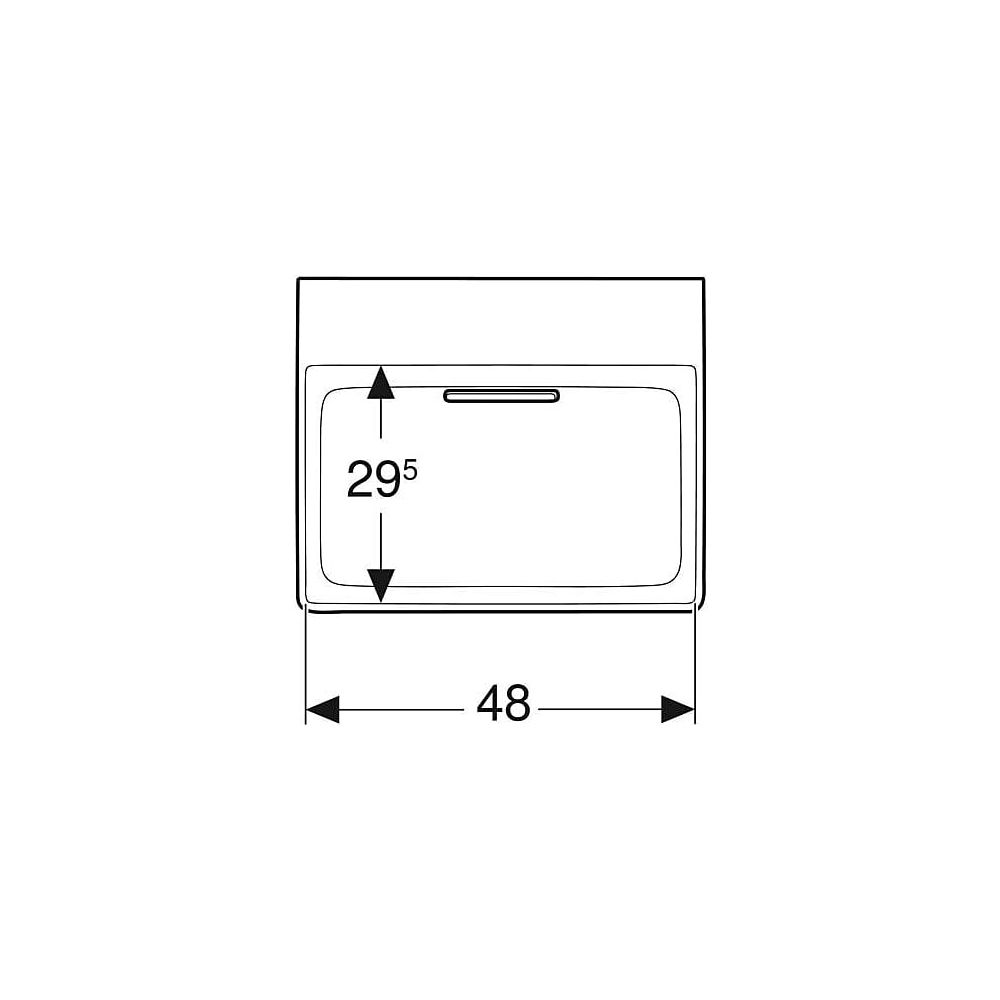 Geberit ONE Waschtisch Abgang horizontal, B 50cm, Tiefe 41cm, ohne Hahnloch, ohne Üb... GEBERIT-505018001 4025410593764 (Abb. 4)