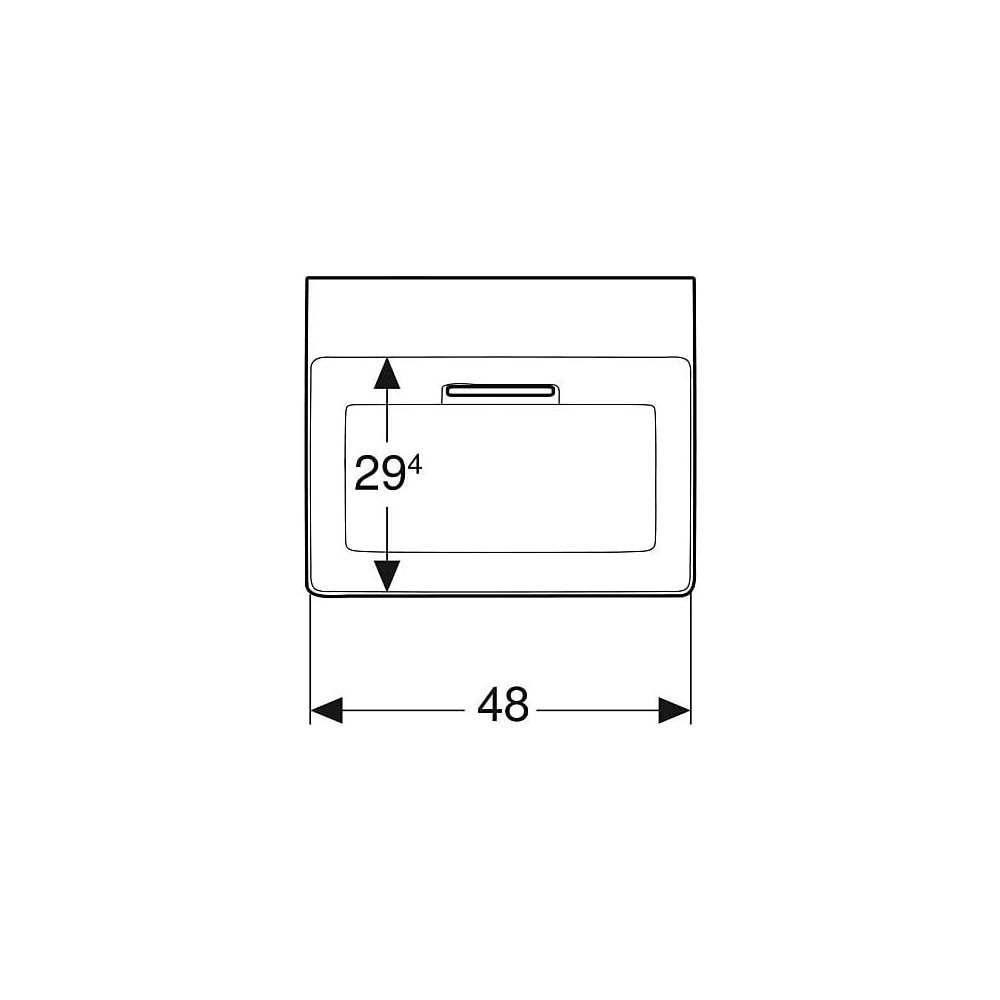 Geberit ONE Aufsatzwaschtisch rechteckig, Abgang horizontal, 50cm T 41cm o. Hahnloch... GEBERIT-505025001 4025410593801 (Abb. 4)