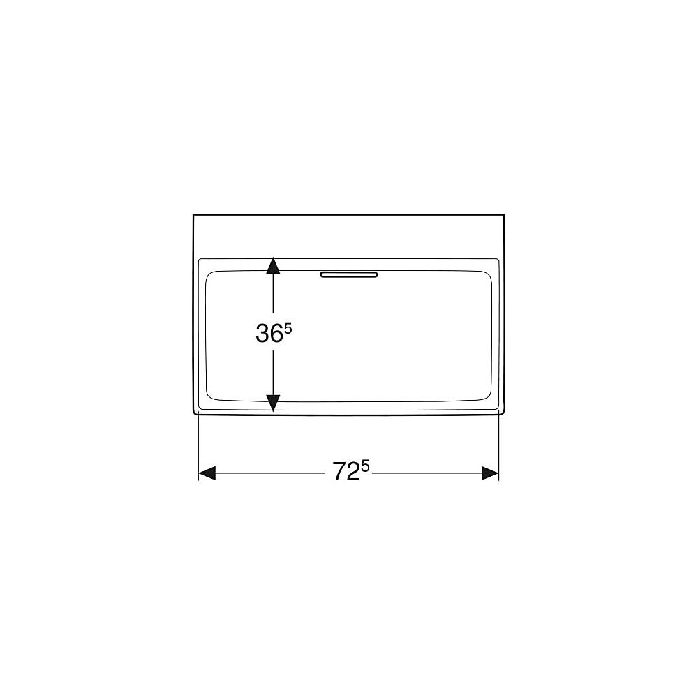Geberit ONE Waschtisch Abgang horizontal, B 75cm, Tiefe 48cm, ohne Hahnloch, ohne Üb... GEBERIT-505035001 4025410593887 (Abb. 4)