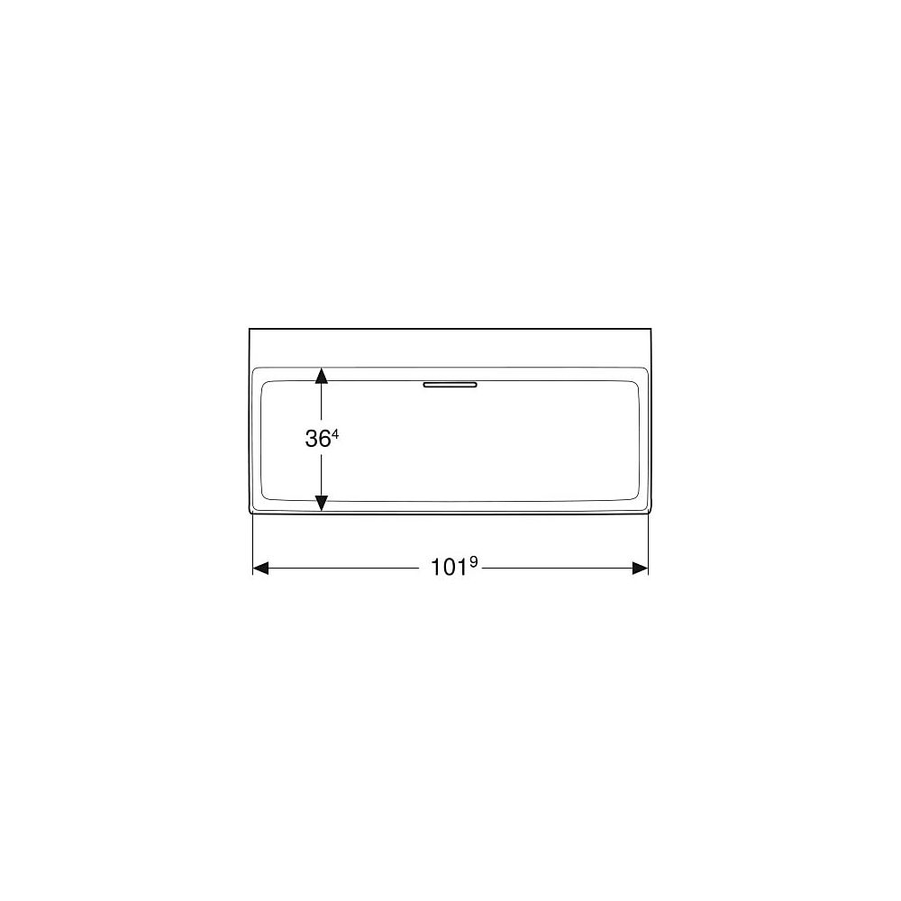 Geberit ONE Waschtisch Abgang horizontal, B 105cm, Tiefe 48cm, ohne Hahnloch, ohne Ü... GEBERIT-505045001 4025410593962 (Abb. 4)