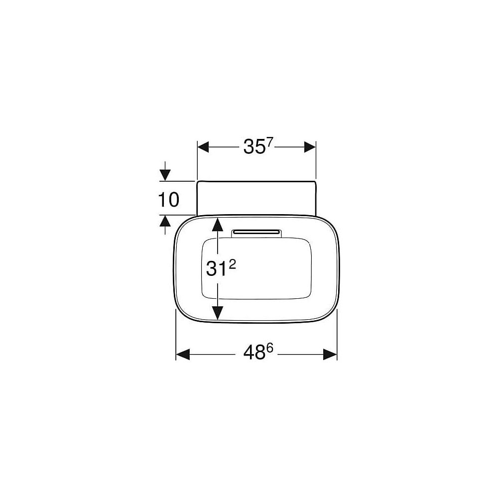 Geberit ONE Aufsatzwaschtisch Schalenform Abgang horizontal 50x42,5cm ohne ohne Hahn... GEBERIT-505052001 4025410594037 (Abb. 4)