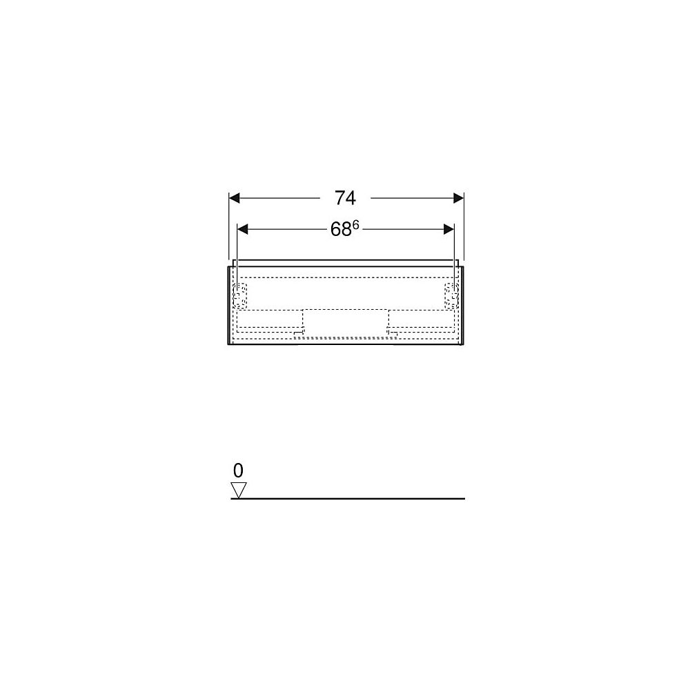 Geberit ONE Unterschrank für Waschtisch, 1 Schublade, Breite Waschtisch 75cm, Höhe 2... GEBERIT-505072002 4025410630056 (Abb. 6)