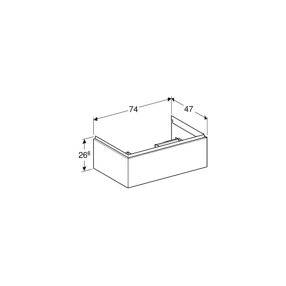 Geberit ONE Unterschrank für Waschtisch, 1 Schublade, Breite Waschtisch 75cm, Höhe 2... GEBERIT-505072002 4025410630056 (Abb. 5)