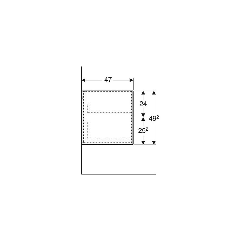 Geberit ONE Seitenschrank 2 Schubladen, 45x49,2x47cm, Lava matt... GEBERIT-505077003 4025410630414 (Abb. 6)