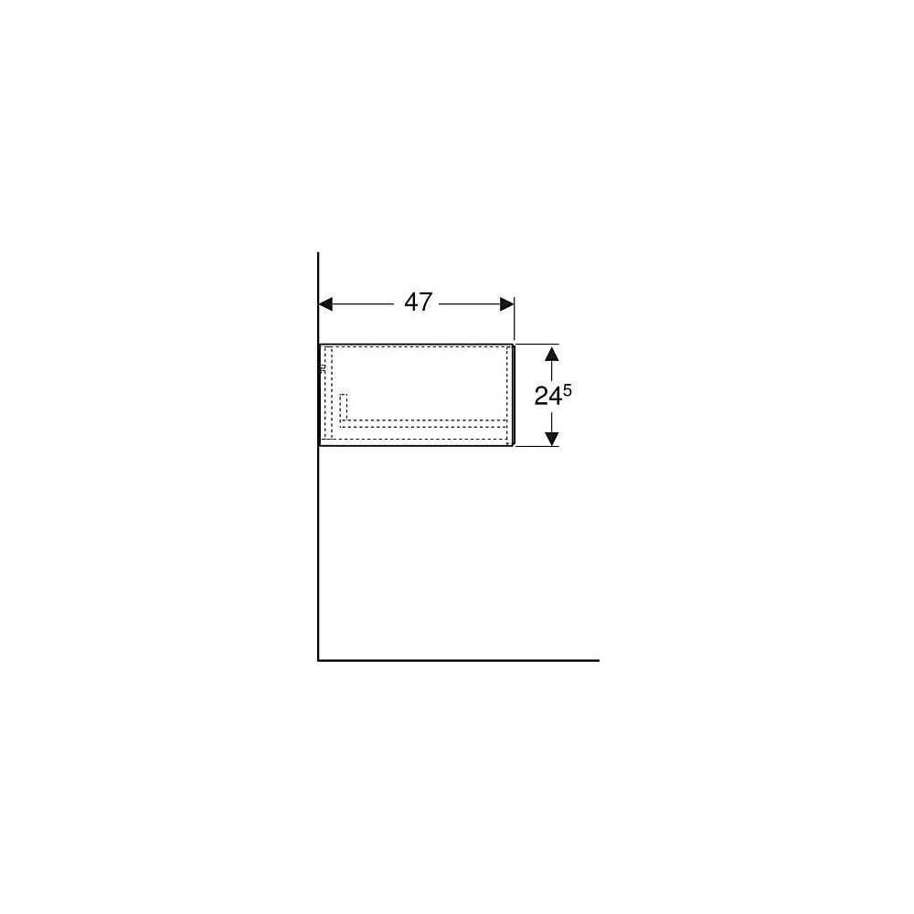 Geberit ONE Seitenschrank 1 Schublade, 45x24,5x47cm, Mattweiß... GEBERIT-505078002 4025410630476 (Abb. 6)