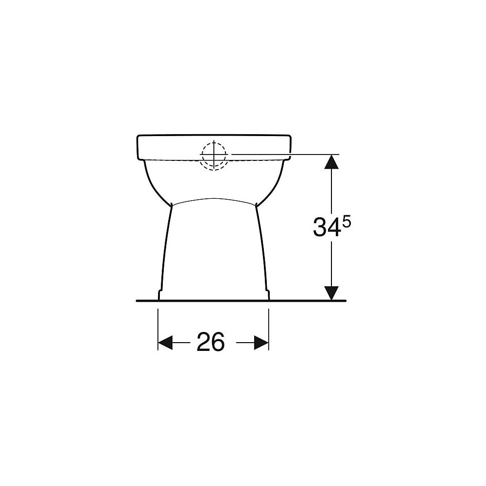 Geberit Renova Stand-WC Flachspüler, Abgang vertikal, Rimfree Tiefe 47cm, Weiß/KeraT... GEBERIT-501985008 4025410605085 (Abb. 5)