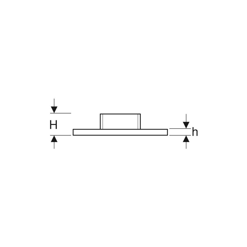 Geberit Grundplatte rechteckig, Vierloch, mit Gewindemuffe G 2″... GEBERIT-362874261 4025410646132 (Abb. 5)