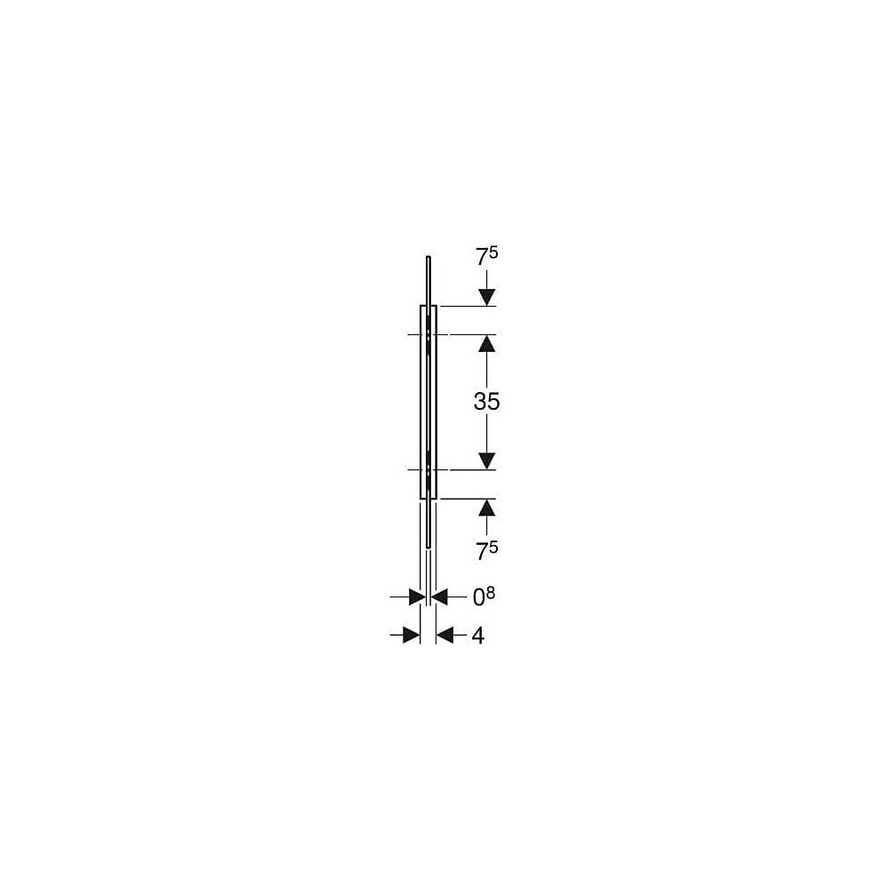 Geberit Urinaltrennwand Glas Halterung Aluminium gebürstet, Glas Anthrazit, satinier... GEBERIT-115211CD1 4025416561569 (Abb. 6)