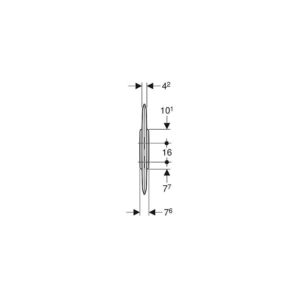 Geberit Urinaltrennwand Alpinweiß, Kunststoff, Länge 42cm Breite 7,6cm Höhe 76cm, zu... GEBERIT-115202111 4025416522539 (Abb. 5)