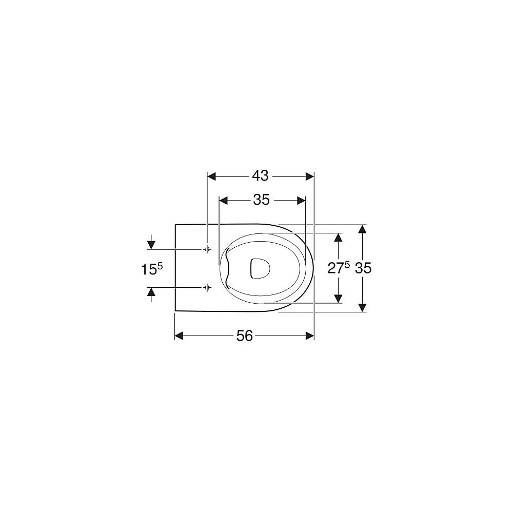 Geberit iCon Stand-WC Tiefspüler, wandbündig, geschlossene Form, Rimfree Tiefe 56cm,... GEBERIT-502382001 4025410628008 (Abb. 4)