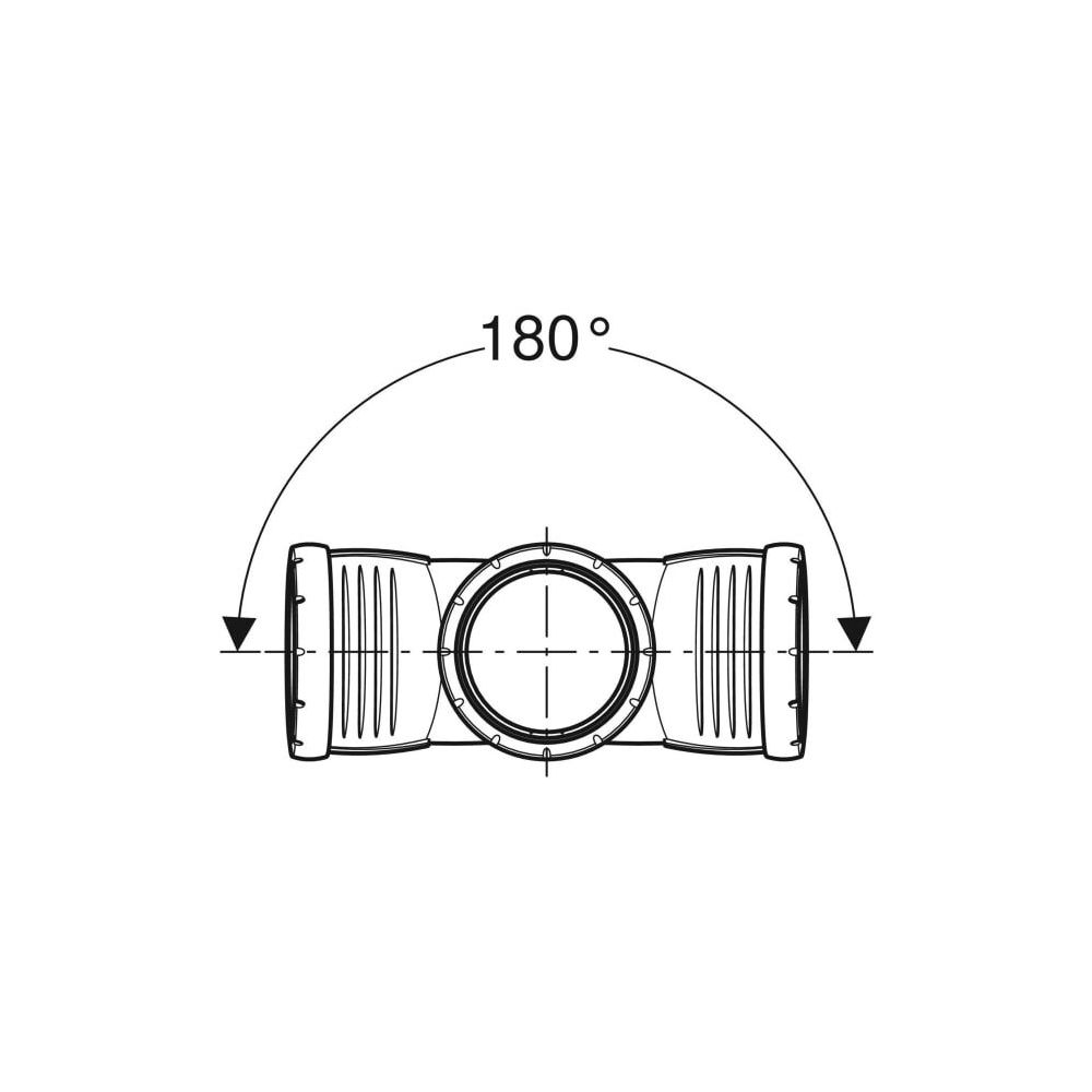 Geberit Silent-Pro Bogenabzweig 87,5 Grad zweifach d 90mm, d1 90mm, d2 90mm... GEBERIT-393466141 4025416454526 (Abb. 4)