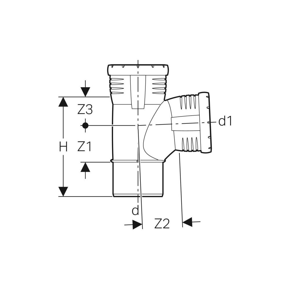 Geberit Silent-Pro Abzweig 87, 5° Außendurchmesser 125mm... GEBERIT-393650141 4025416453185 (Abb. 3)