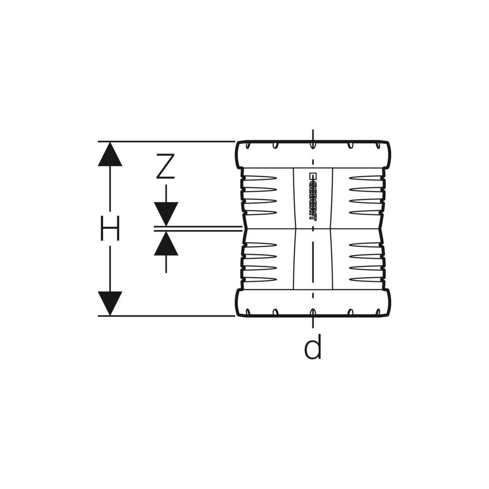 Geberit Silent-Pro Doppelsteckmuffe Außendurchmesser 50mm... GEBERIT-393216141 4025416473916 (Abb. 4)