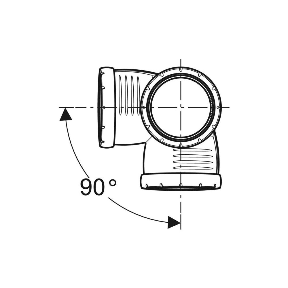 Geberit Silent-Pro Eckabzweig 87,5 Grad d 110mm, d1 110mm, d2 110mm... GEBERIT-393559141 4025416454397 (Abb. 4)