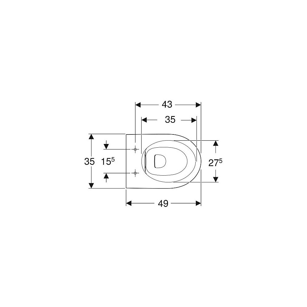 Geberit iCon Wand-WC Tiefspüler, verkürzte Ausladung 49cm geschlossene Form, Rimfree... GEBERIT-502380008 4025410627988 (Abb. 4)