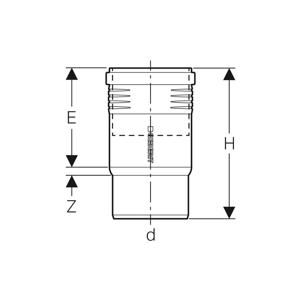 Geberit Silent-Pro Langmuffe Außendurchmesser 110mm... GEBERIT-393518141 4025416473985 (Abb. 4)
