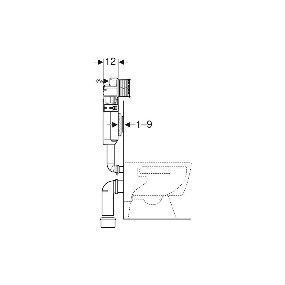 Geberit Sigma Unterputzspülkasten 12cm, 6 oder 3 Liter, mit Betätigung von vorne... GEBERIT-109301005 4025416753391 (Abb. 4)