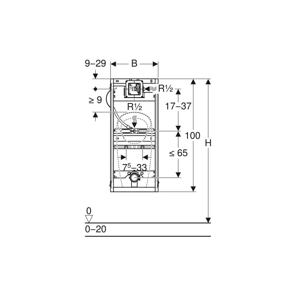 Geberit GIS Element für Urinal, 114cm, universell, für Sprühkopf... GEBERIT-461606001 4025416537564 (Abb. 4)