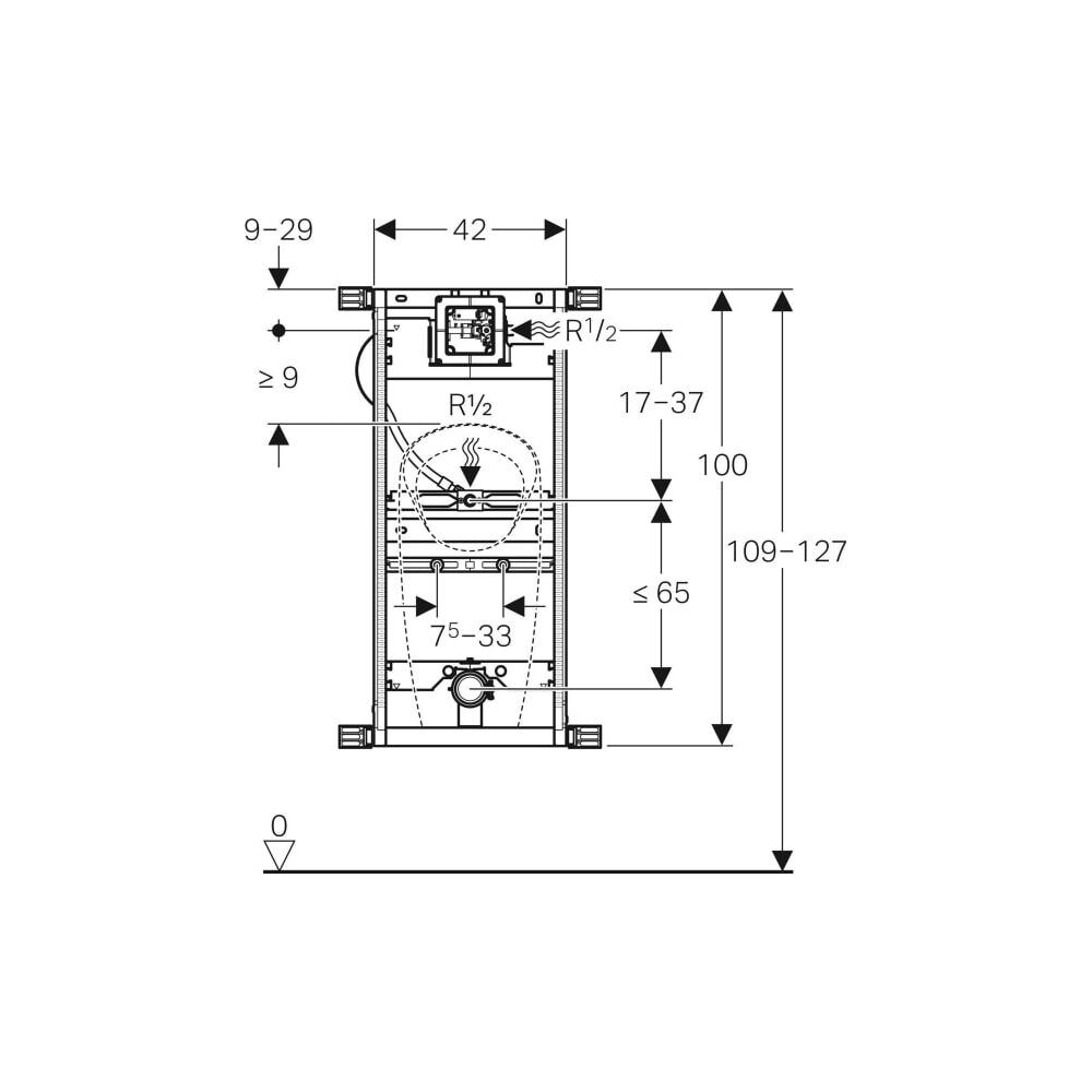 Geberit Kombifix Element für Urinal, 109-127cm, universell, für Sprühkopf... GEBERIT-457606001 4025416543596 (Abb. 4)