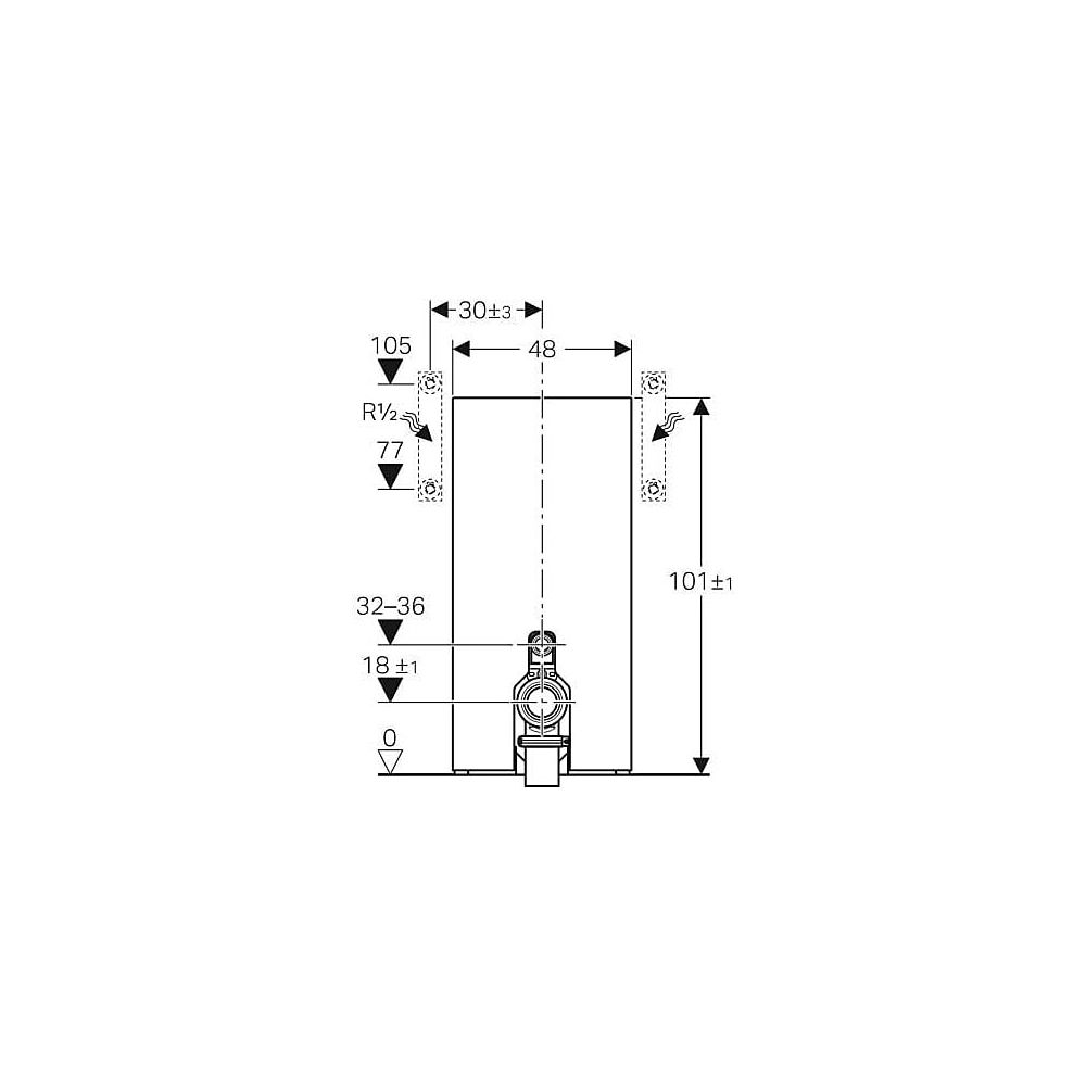 Geberit Monolith Sanitärmodul für Stand-WC, Höhe 101cm, Frontverkleidung aus Glas, A... GEBERIT-131003SI5 4025416552239 (Abb. 4)