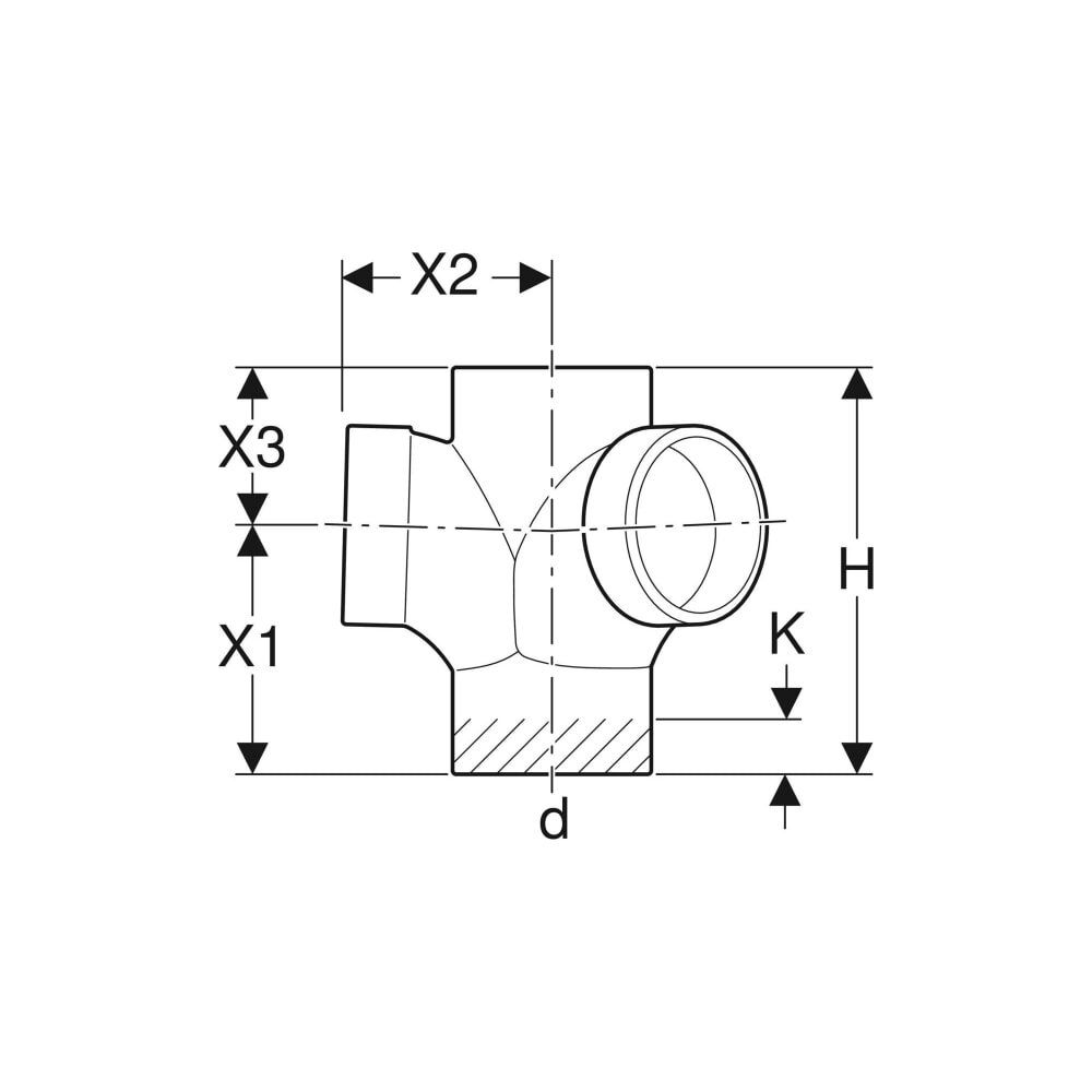 Geberit Silent db20 Bogeneckabzweig 88,5 Grad, 135 Grad d 110mm, d1 110mm... GEBERIT-310105141 4025416482369 (Abb. 5)