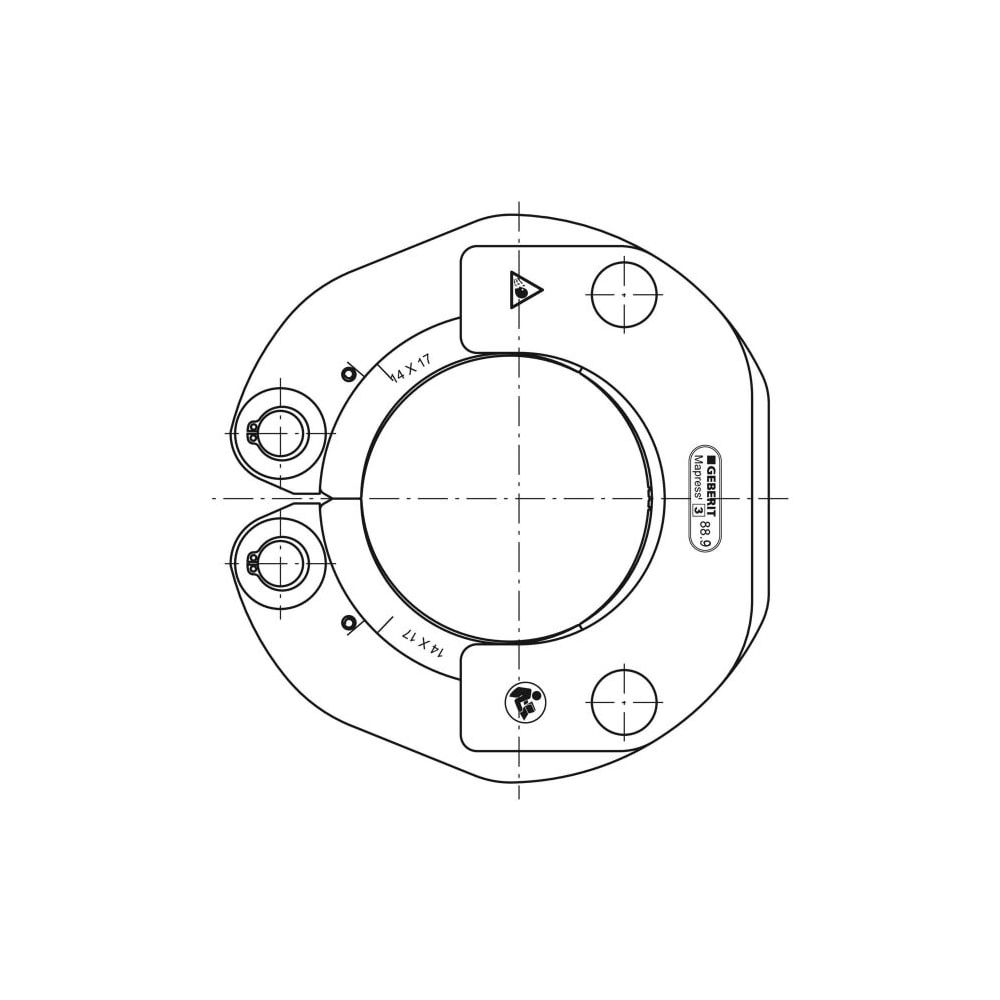 Geberit Mapress Pressschlinge Typ 2XL/Typ 3 Außendurchmesser 88,9mm... GEBERIT-90798 4024723907985 (Abb. 4)