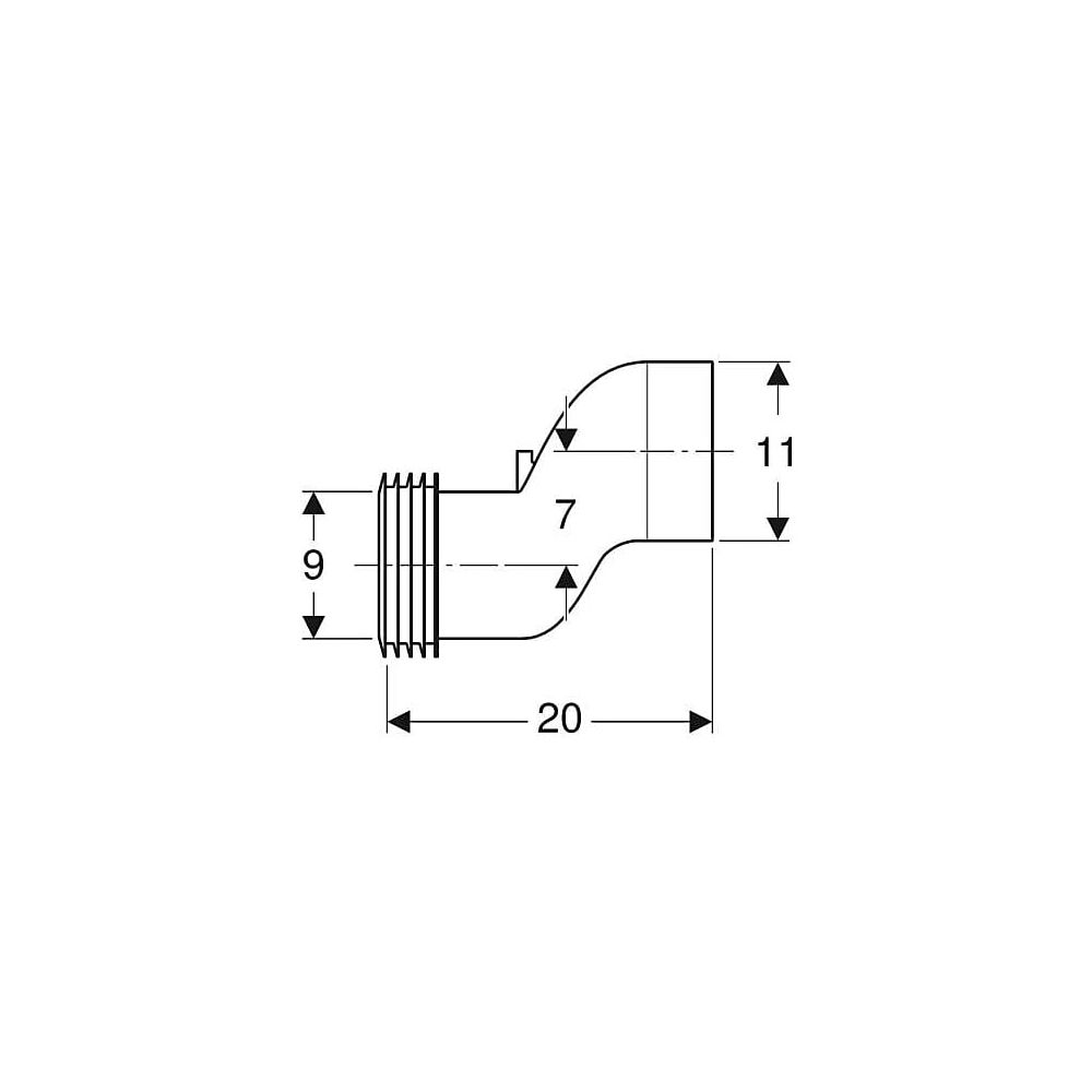 Geberit Set Anschlussstutzen für Wand-WC 7cm, etagiert... GEBERIT-131108111 4025416119432 (Abb. 4)