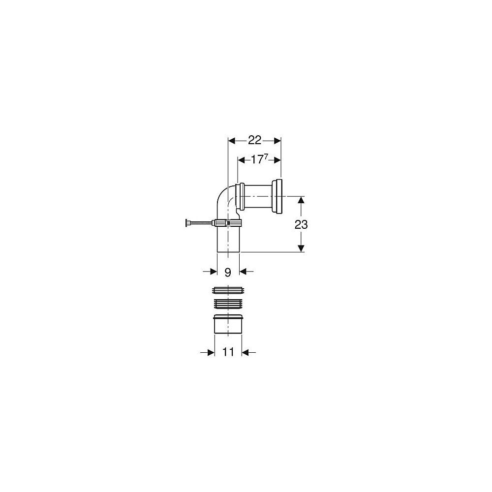 Geberit Anschlussset für Stand-WC, 131082161... GEBERIT-131082161 4025416073635 (Abb. 4)