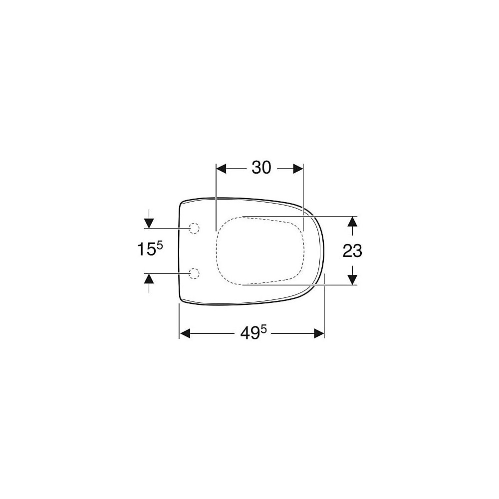 Geberit Citterio WC-Sitz mit Absenkautomatik, Befestigung von oben, Weiß/glänzend... GEBERIT-500540011 4025416608738 (Abb. 4)