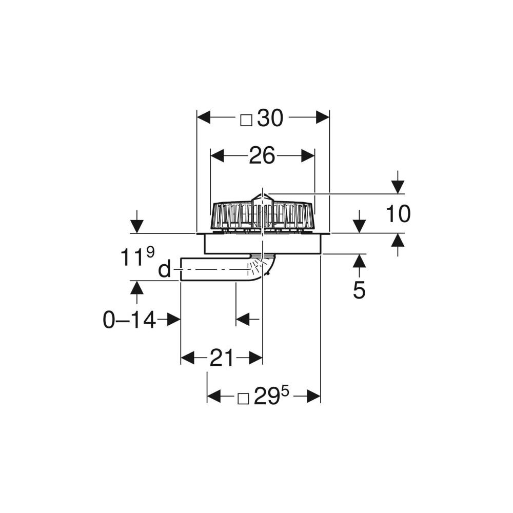 Geberit Pluvia Dachwassereinlauf mit Befestigungsflansch, für Dachabdichtungsfolien ... GEBERIT-359117001 4025410163011 (Abb. 4)
