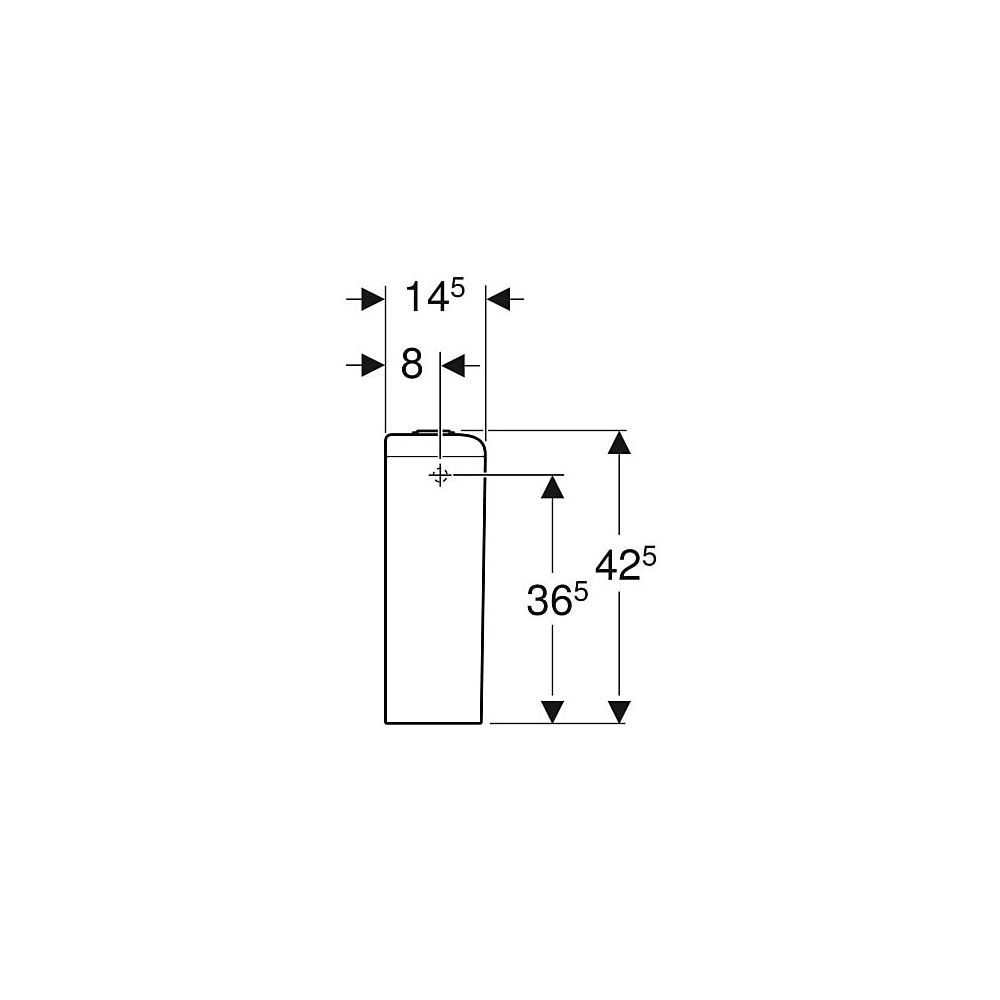 Geberit iCon Square Aufputzspülkasten aufgesetzt, 2-Mengen-Spülung, Wasseranschluss ... GEBERIT-228950600 4022009329506 (Abb. 5)